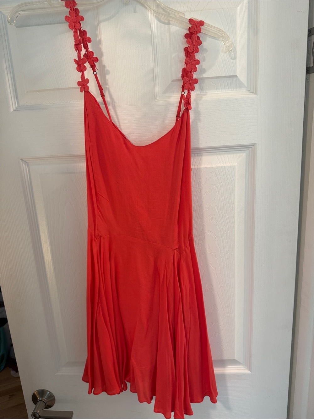 Urban Outfitters Red Floral-strap Mini Dress